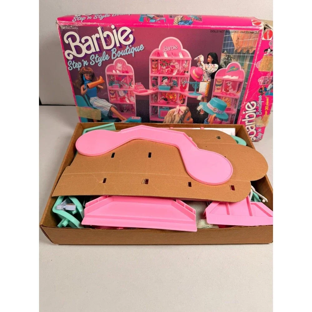 Vintage 1988 Barbie Step 'n Style Boutique Shoe Store Playset Mattel #2769